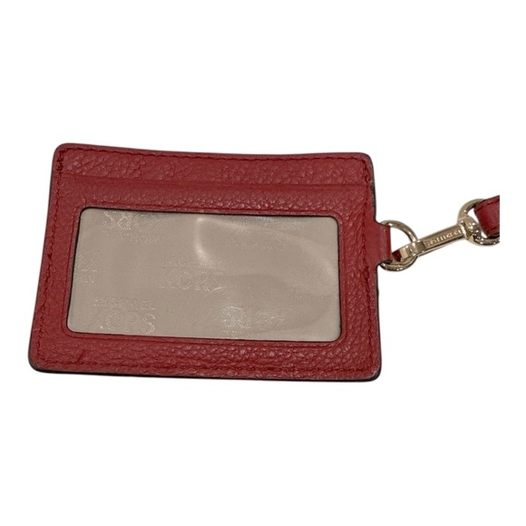 Michael Kors Leather Fulton Metro Pass Case in Red - Picture 5 of 7